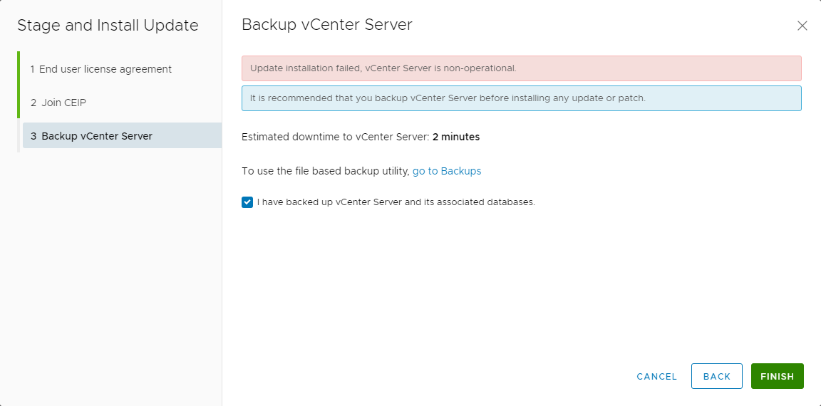 VMware vCenter Update